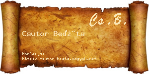 Csutor Beáta névjegykártya